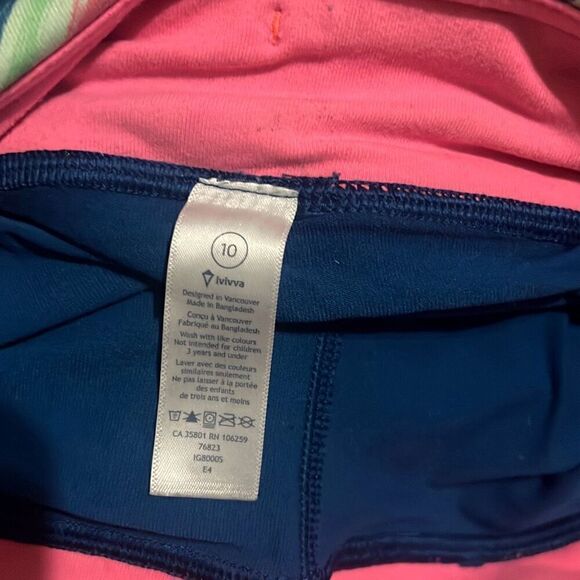 Ivivva by Lululemon Girls sz 10 Blue Pleated Skort Elastic Waist Pull-On - Picture 6 of 7